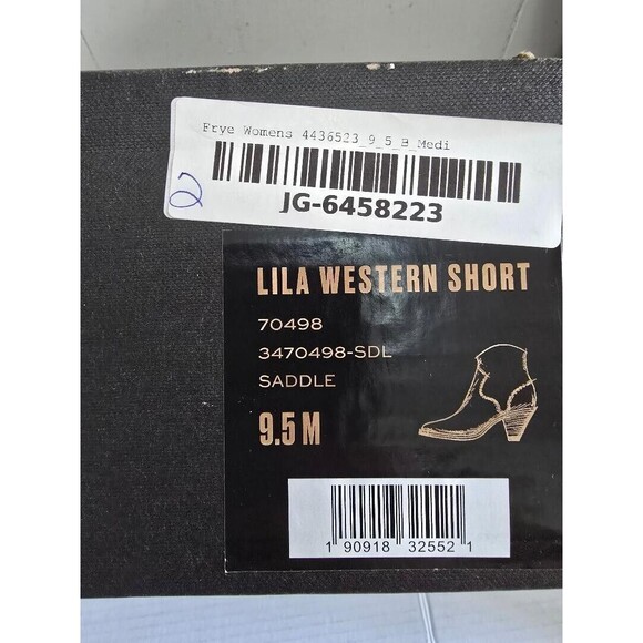 Frye Boots Women's Size 9.5 Lila Western Short Saddle Polished NEW, MSRP… - Picture 11 of 13